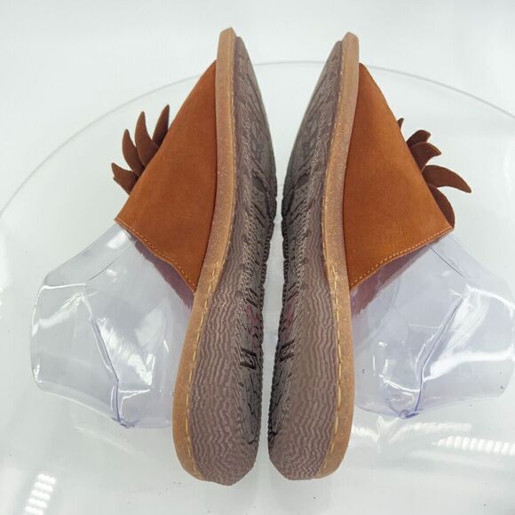 Born Monica Sandal Women's Size 10 Brown Leather Flower Slide Casual Flip Flop - Picture 5 of 11